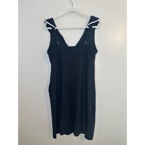 NWT Tommy Bahama Island Cays Spa Coverup Dress Black White Ruffle Pockets XL - Picture 4 of 9